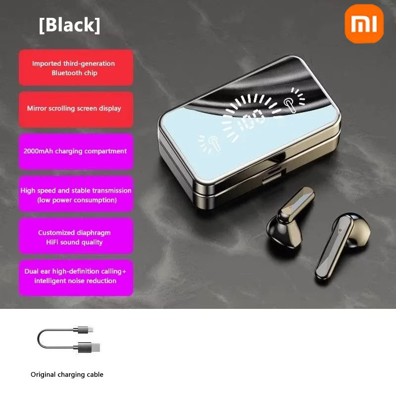 Xiaomi S20 Bluetooth Earphone Headphones Mirror Wireless Stereo Headset with Digital DisplayTouch Control Sports Earbud For Game