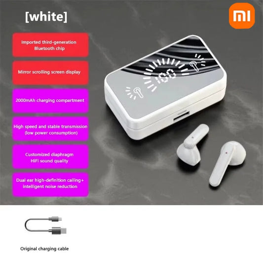 Xiaomi S20 Bluetooth Earphone Headphones Mirror Wireless Stereo Headset with Digital DisplayTouch Control Sports Earbud For Game